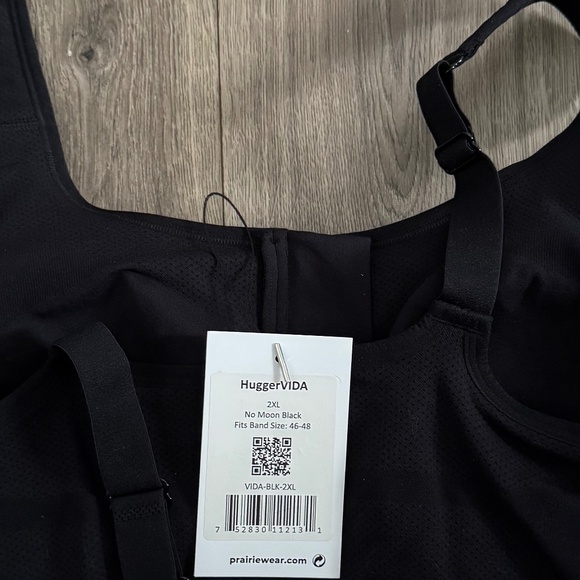 Prairie Wear Hugger Vida Compression Bra  No Moon Black Size 2X (46-48). NWT - Picture 6 of 6
